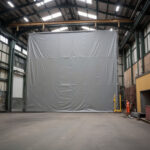 Płachta szara odgradzająca hale
