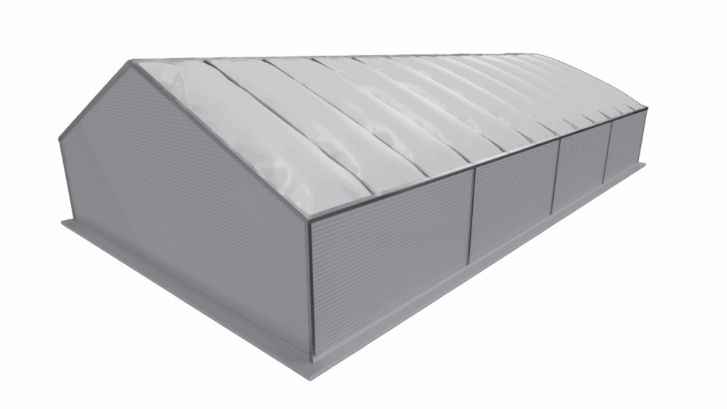 Dach plandekowy pompowany